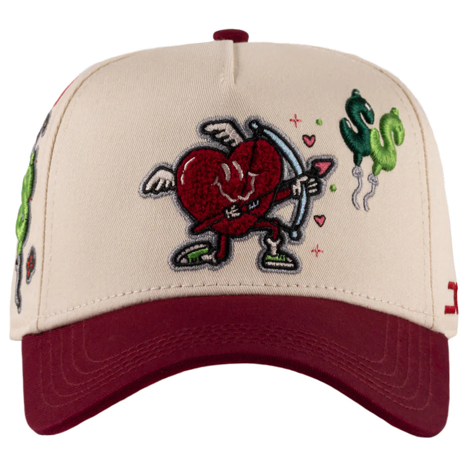 JC HATS - MONEY LOVE BEIGE RED