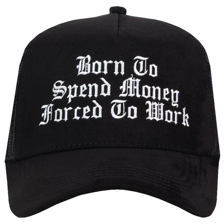 JC HATS - SPEND MONEY BLACK MESH