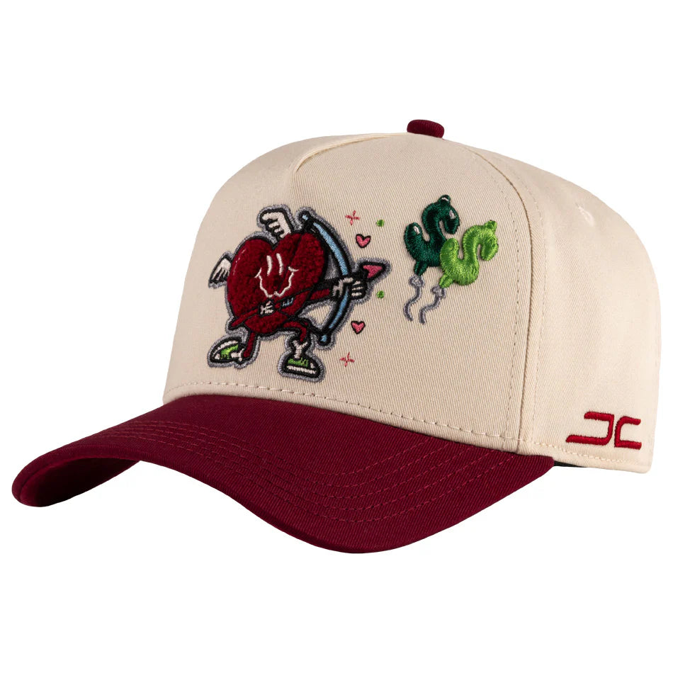 JC HATS - MONEY LOVE BEIGE RED