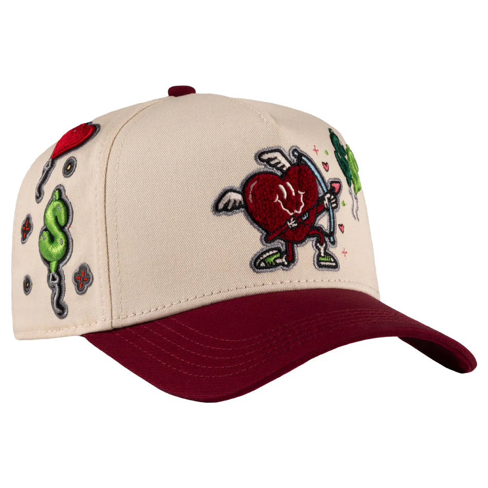 JC HATS - MONEY LOVE BEIGE RED