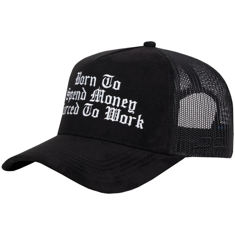 JC HATS - SPEND MONEY BLACK MESH