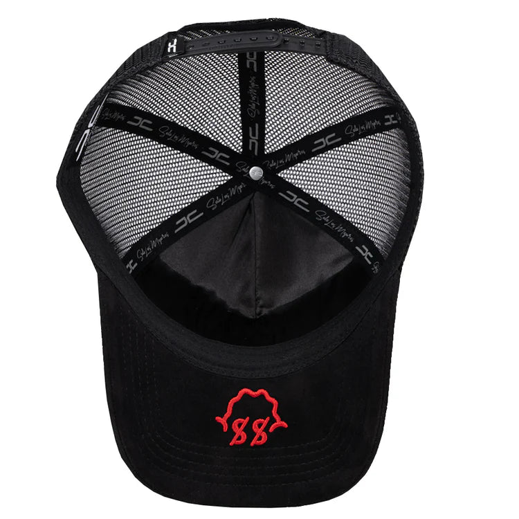 JC HATS - SPEND MONEY BLACK MESH