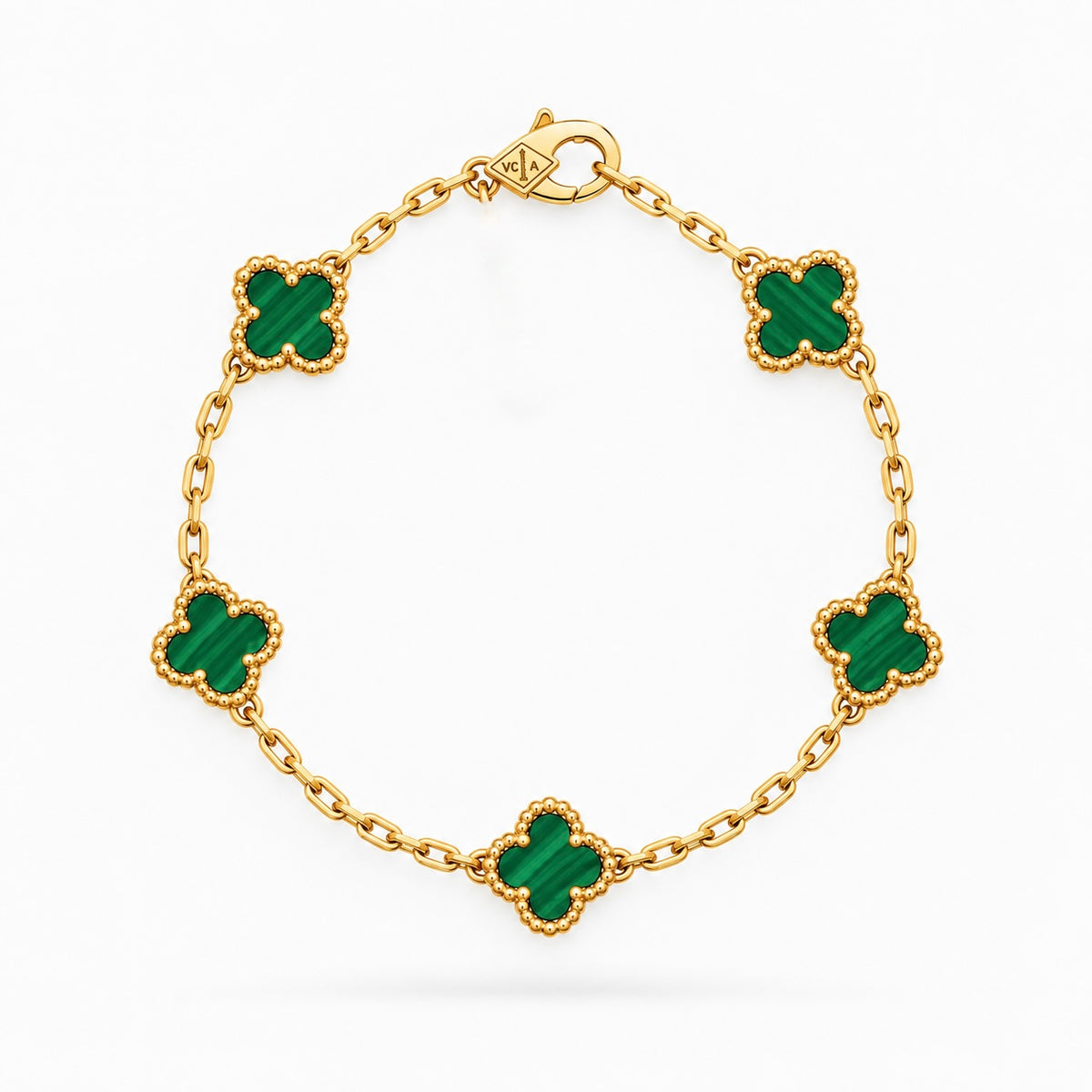 Van Cleef Mini Emerald Gold