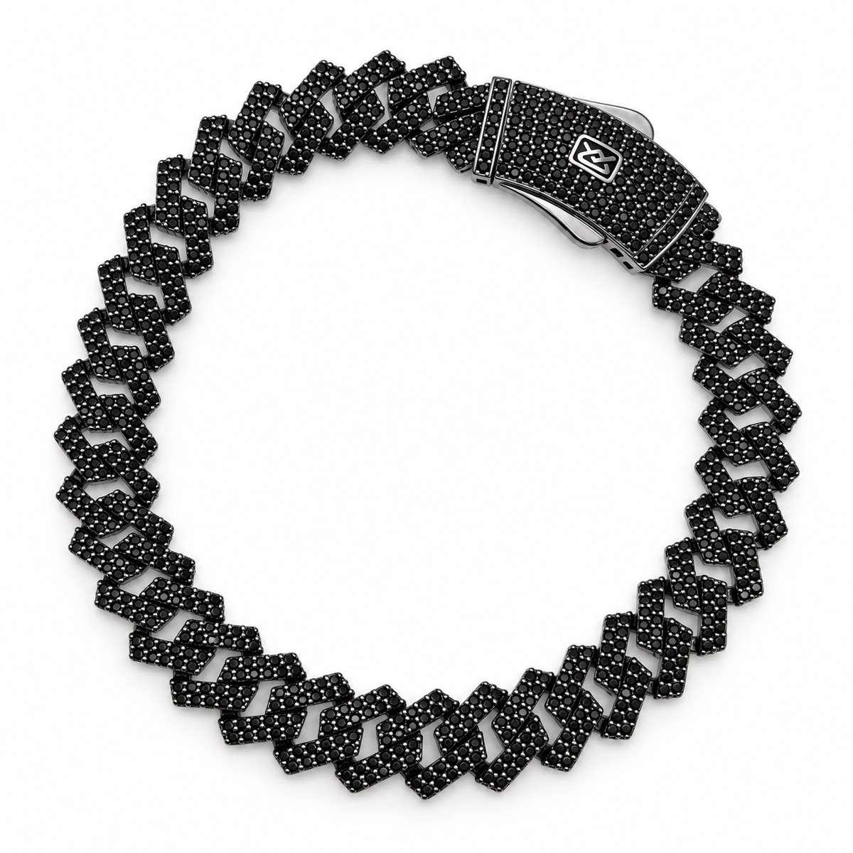Pulso Cubano Negro Iced – 19 cm | 14.7 g