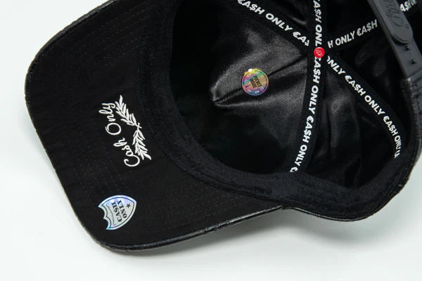 CASH ONLY - BLACK LEATHER NEW LOGO