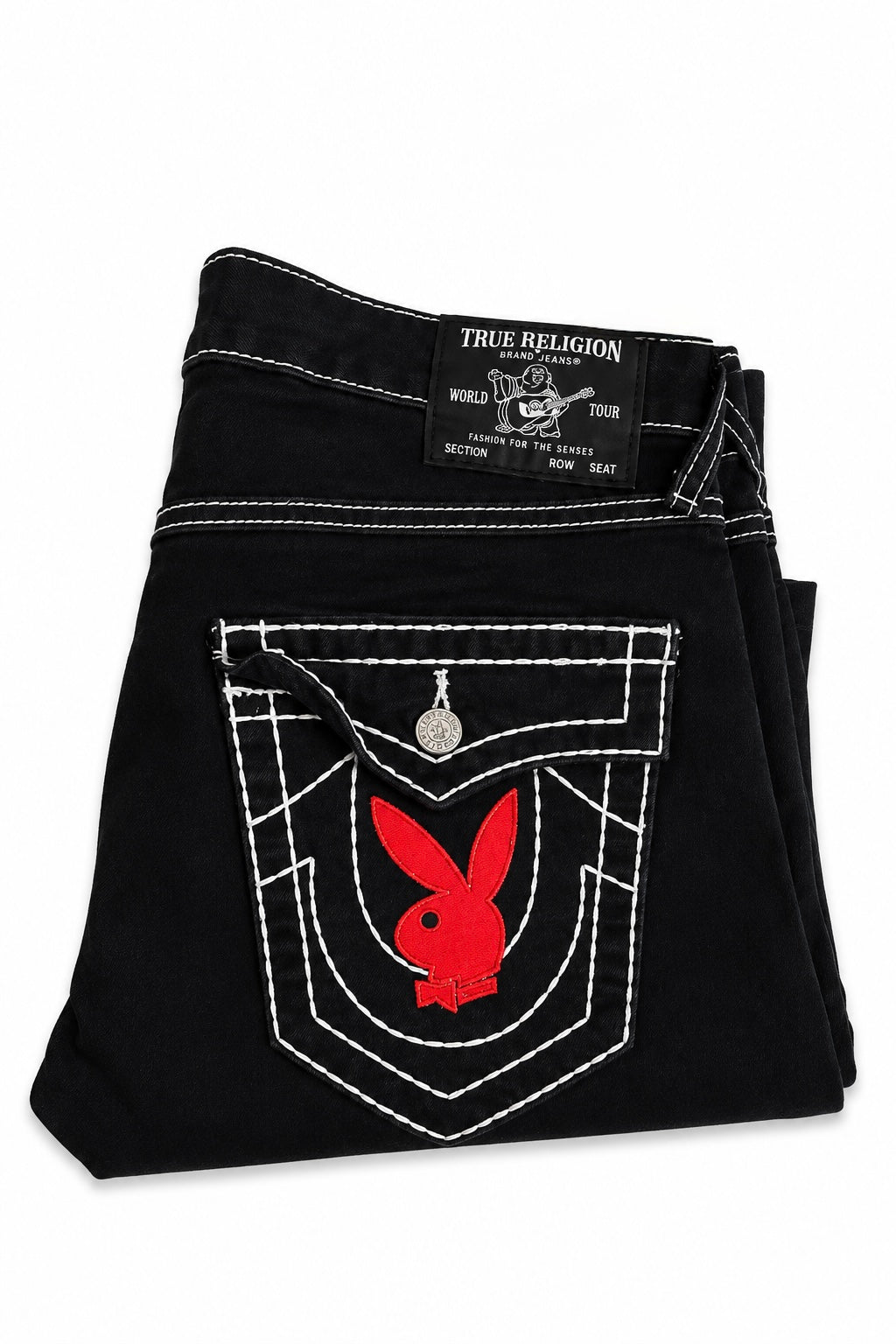 True Religion Black Playboy Bunny Denim