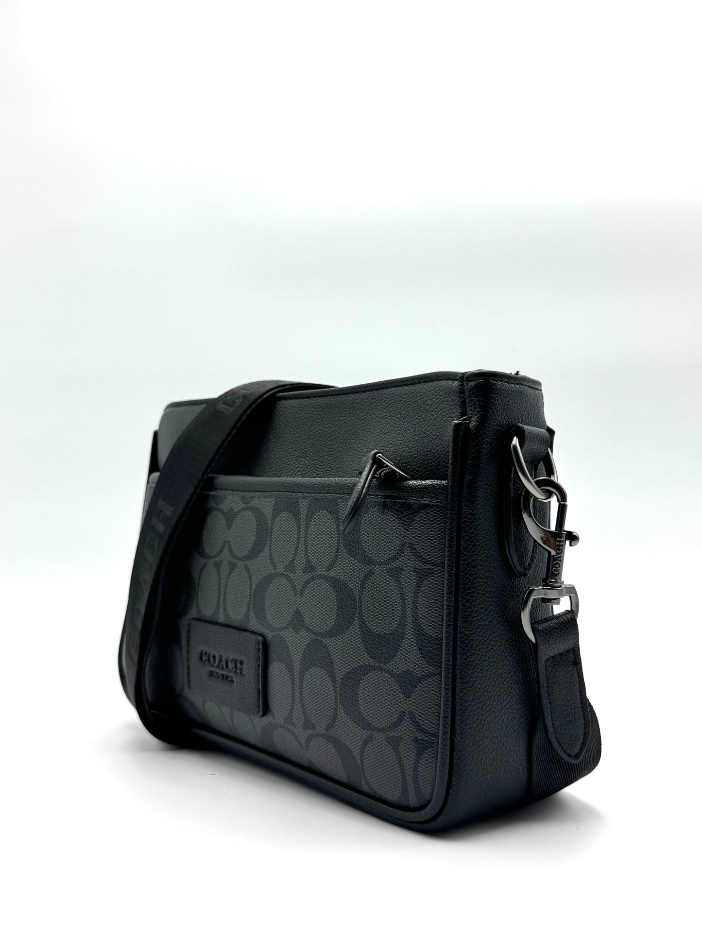 Bandolera Coach District – Negro con gris