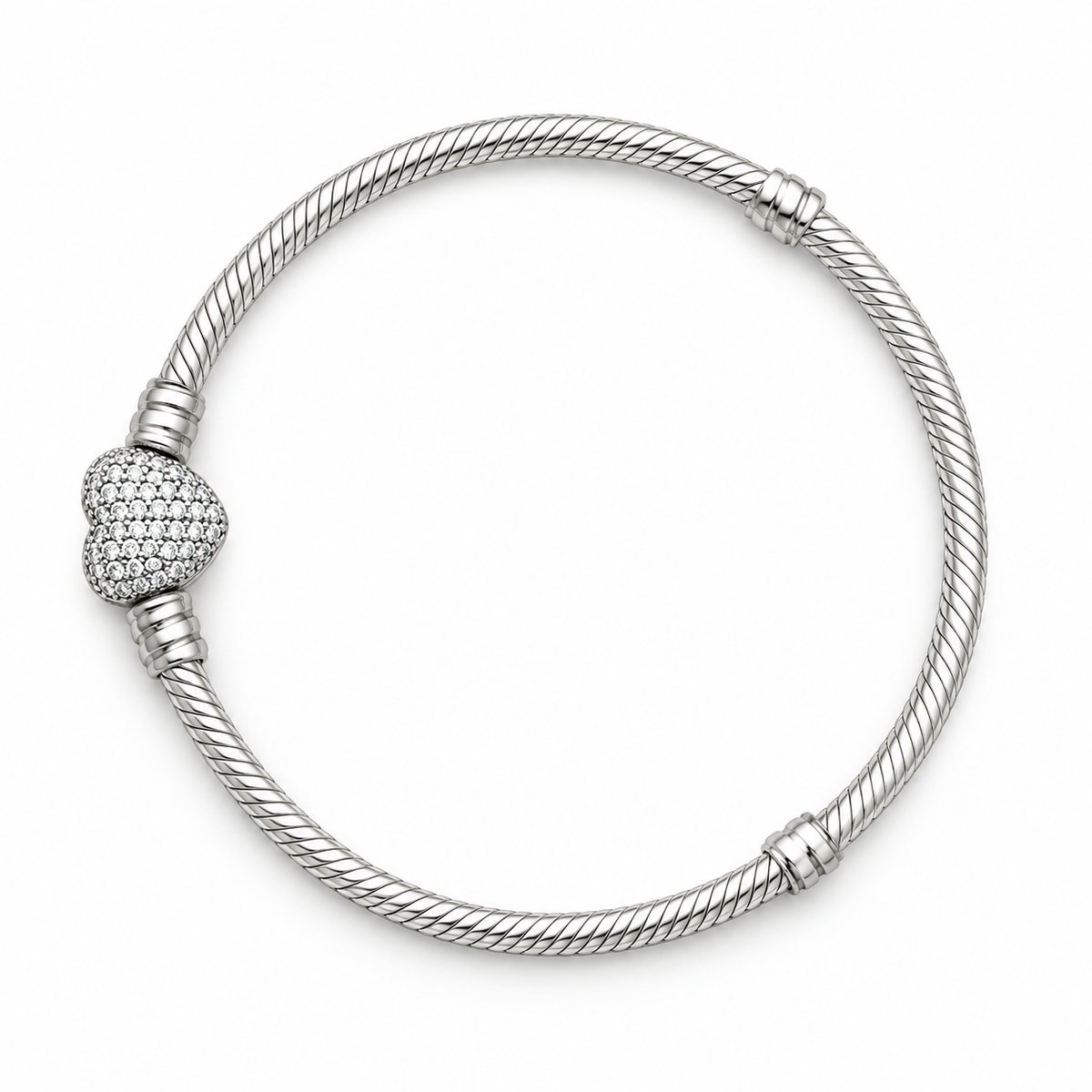 Pulso Corazón Pandora – Plata 925 | 19 cm