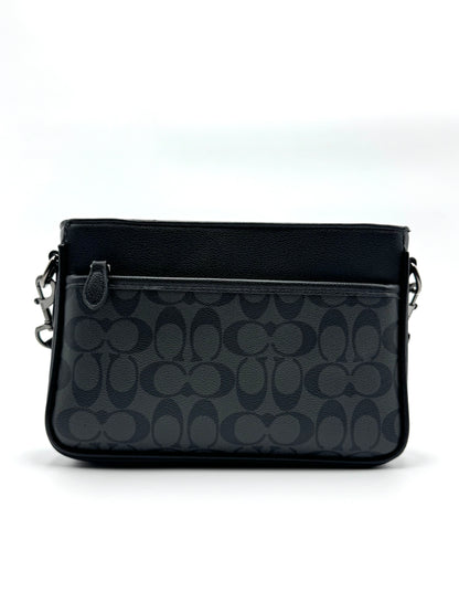 Bandolera Coach District – Negro con gris