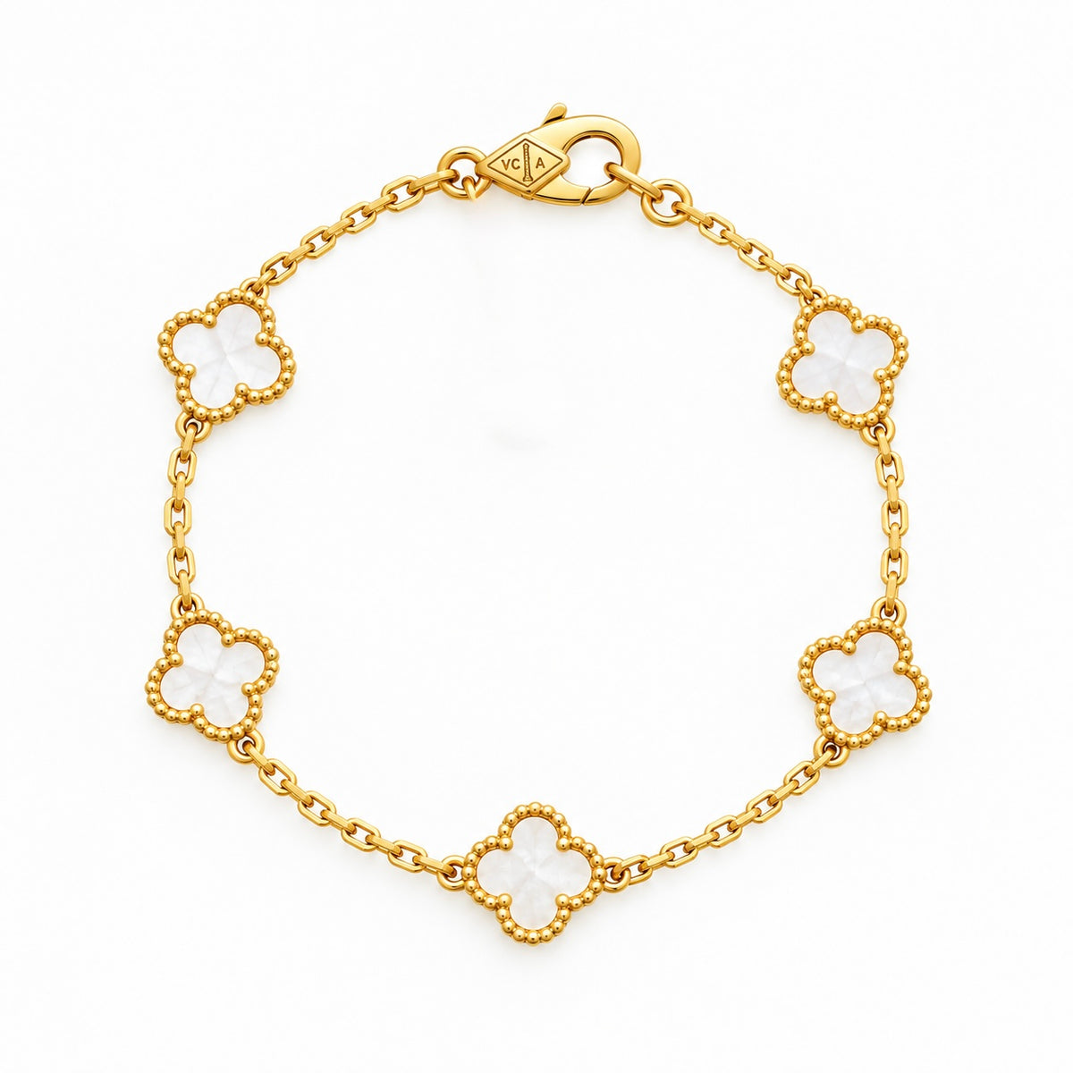 Van Cleef Mini White Gold