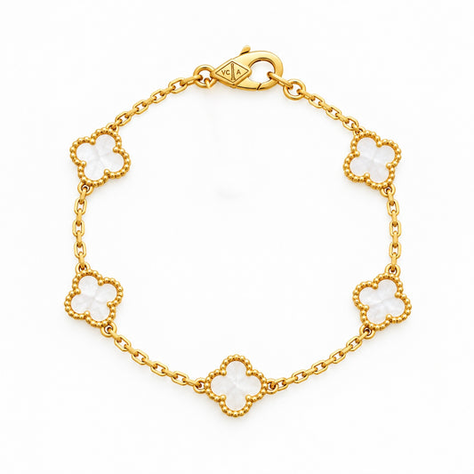 Van Cleef Mini White Gold