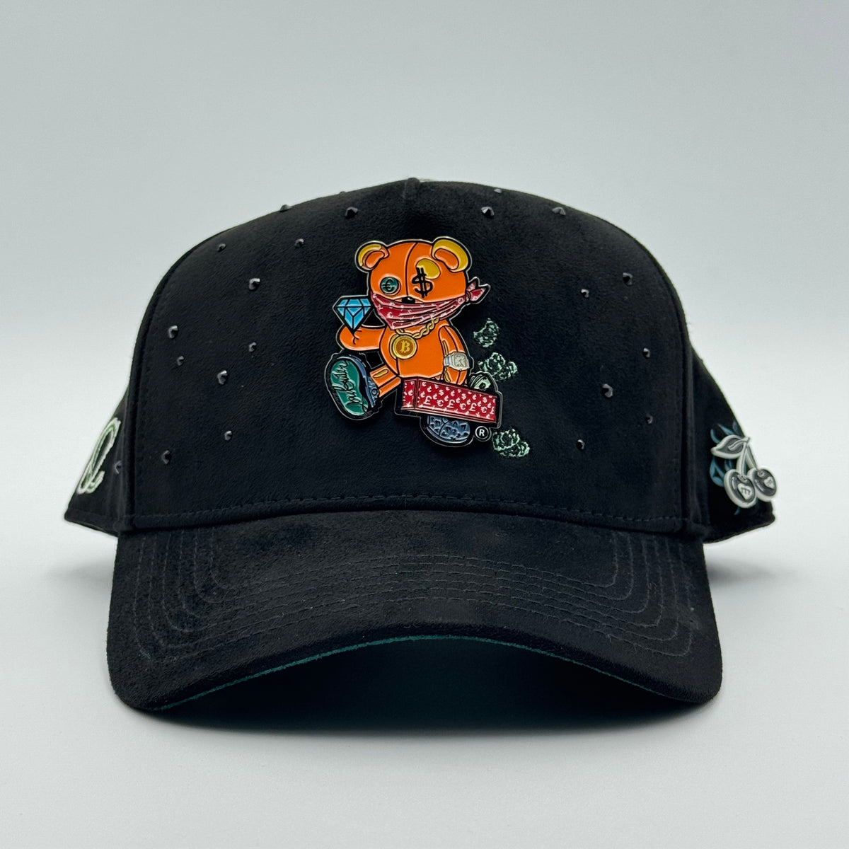 GORRA CASH ONLY - TEDDY RHINESTONES BLACK (CURVA)