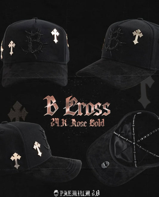 GORRA BARBAS HATS - B CROSS 24K ROSE GOLD