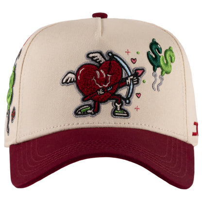 JC HATS - MONEY LOVE BEIGE RED