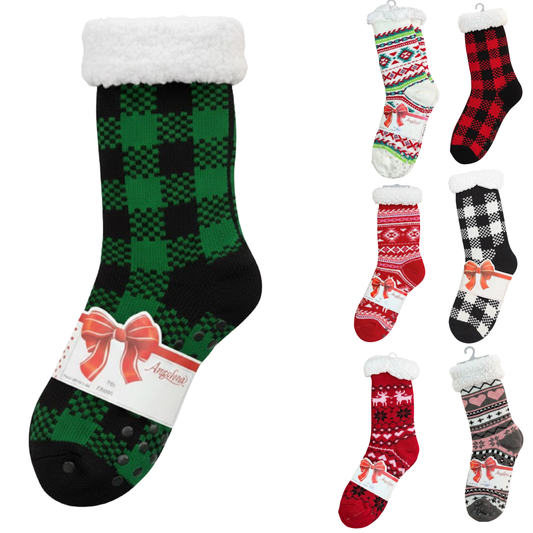 Calentadores De Invierno Antideslizantes Con Diseños Festivos