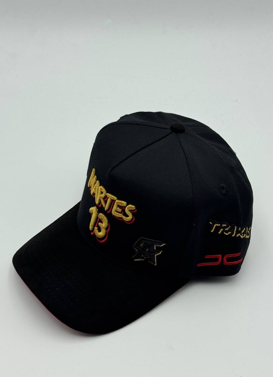 GORRA JC Hats X Luis R Conriquez - MARTES 13 BLACK (LIMITED EDITION)