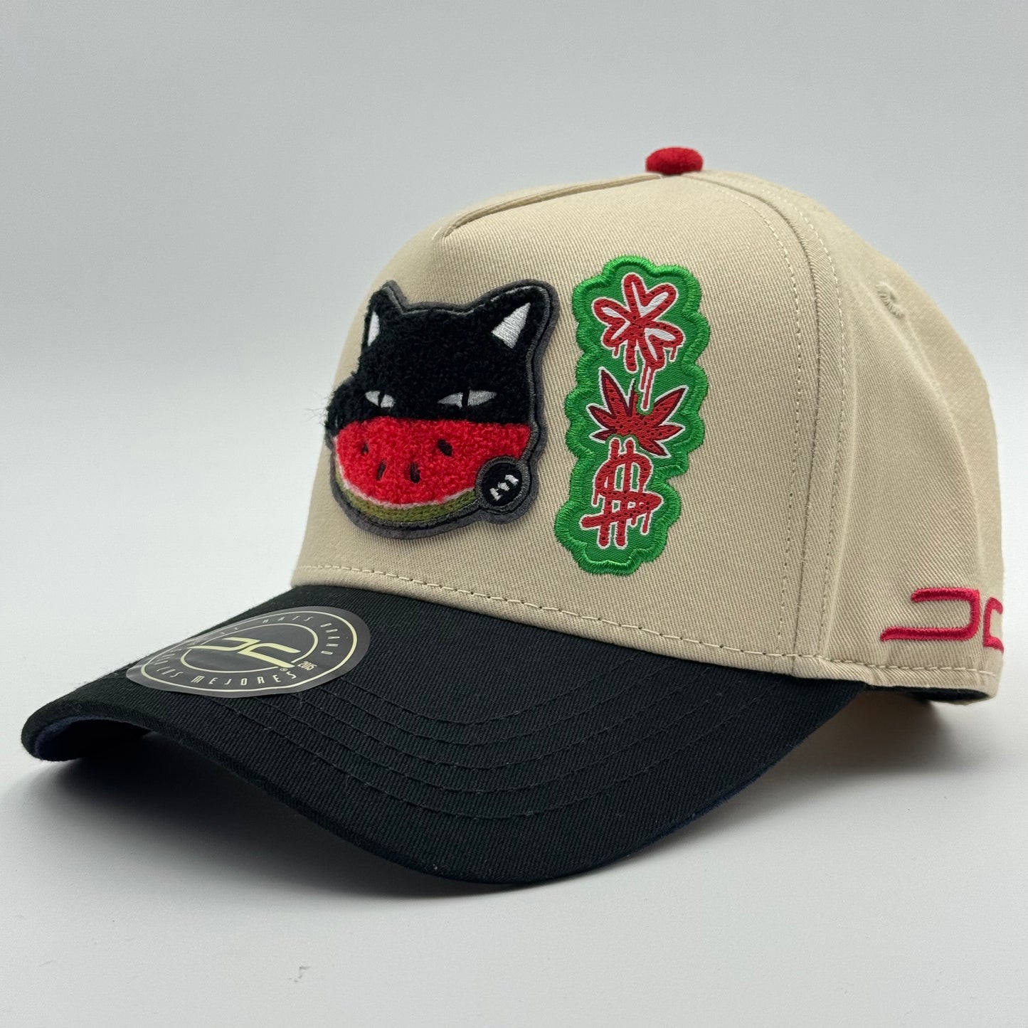 GORRA JC HATS - WATERMELON CAT BEIGE/BLACK