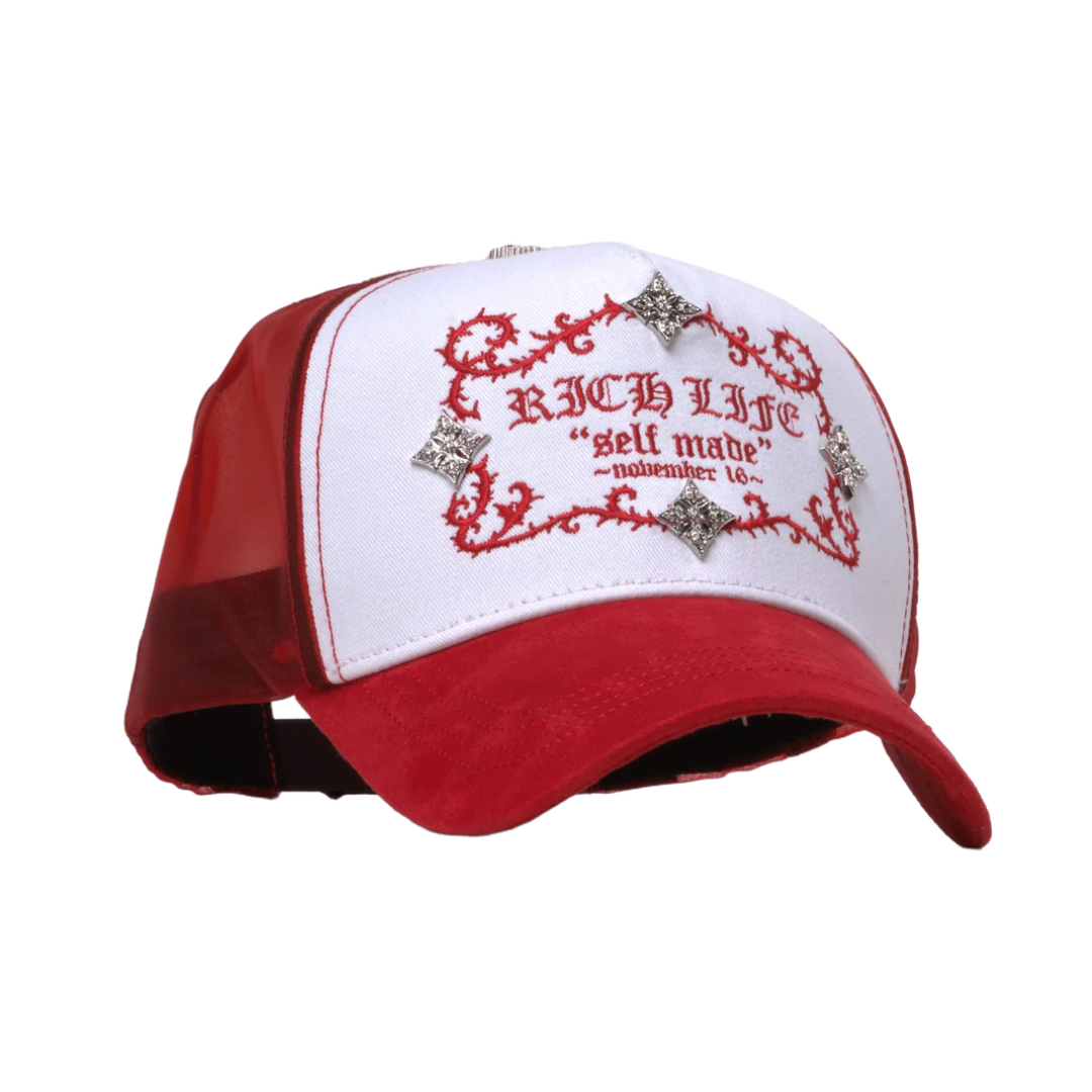 (PREVENTA) GORRA BARBAS HATS X RICO O MUERTO - RICHLIFE RED