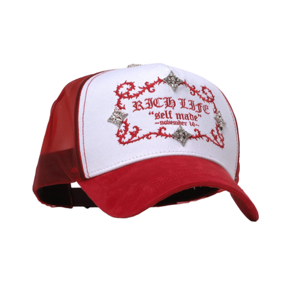 (PREVENTA) GORRA BARBAS HATS X RICO O MUERTO - RICHLIFE RED
