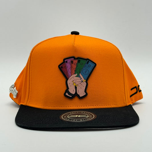 GORRA JC HATS - NEVER LOOK BACK NARANJA