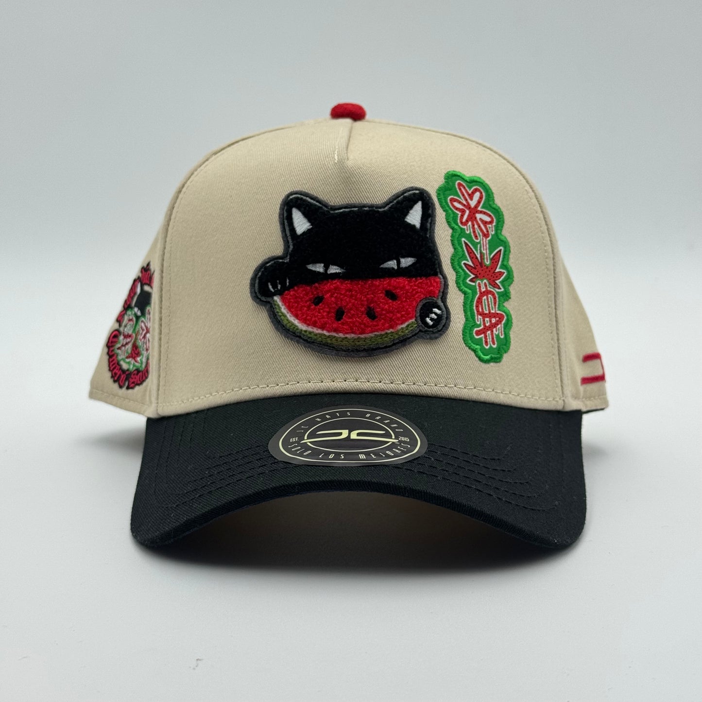 GORRA JC HATS - WATERMELON CAT BEIGE/BLACK