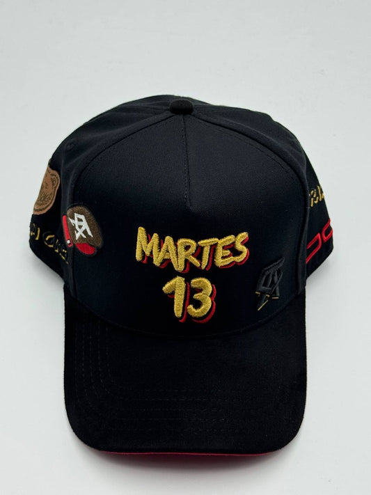GORRA JC Hats X Luis R Conriquez - MARTES 13 BLACK (LIMITED EDITION)