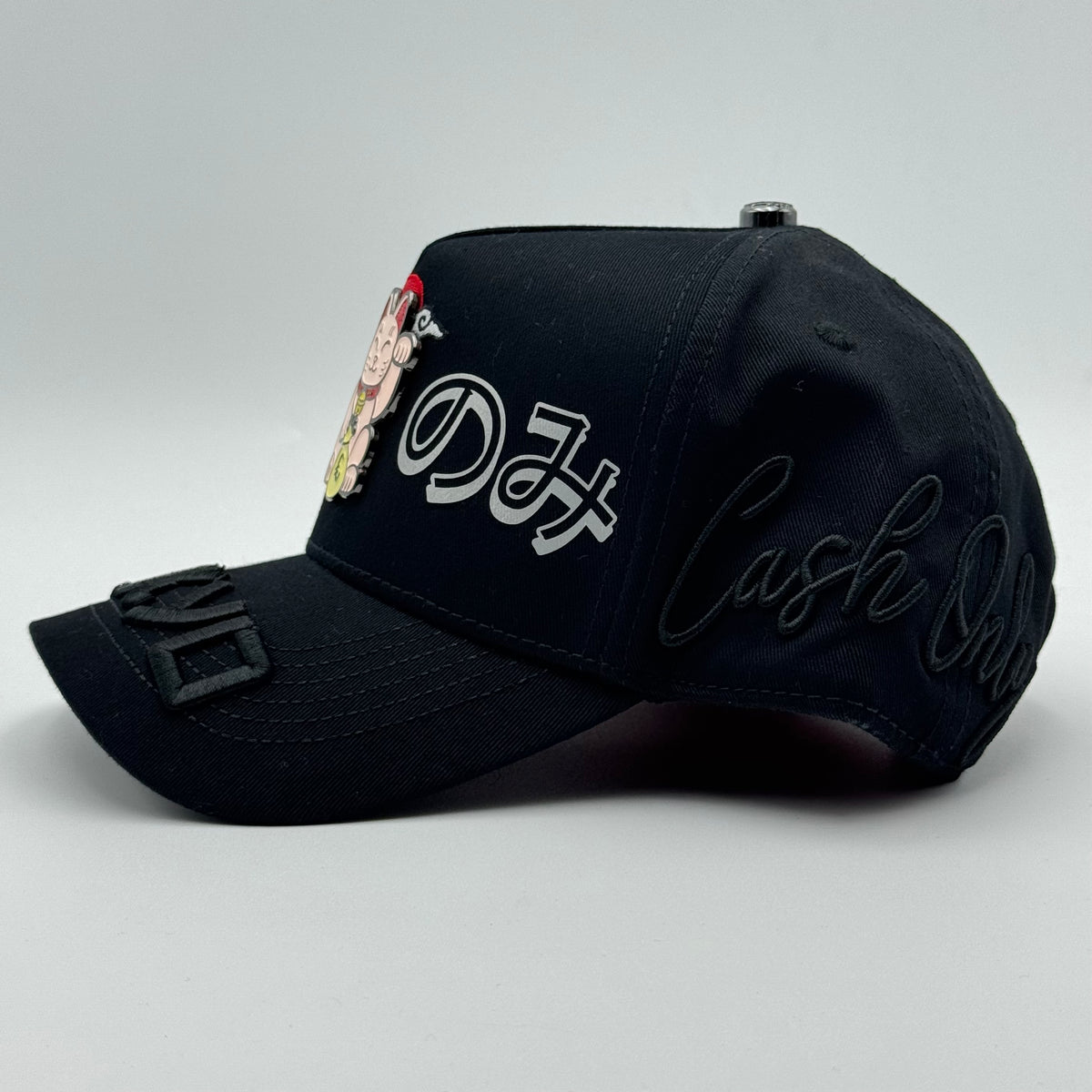 GORRA CASH ONLY - LUCKY CAT BLACK (CURVA)
