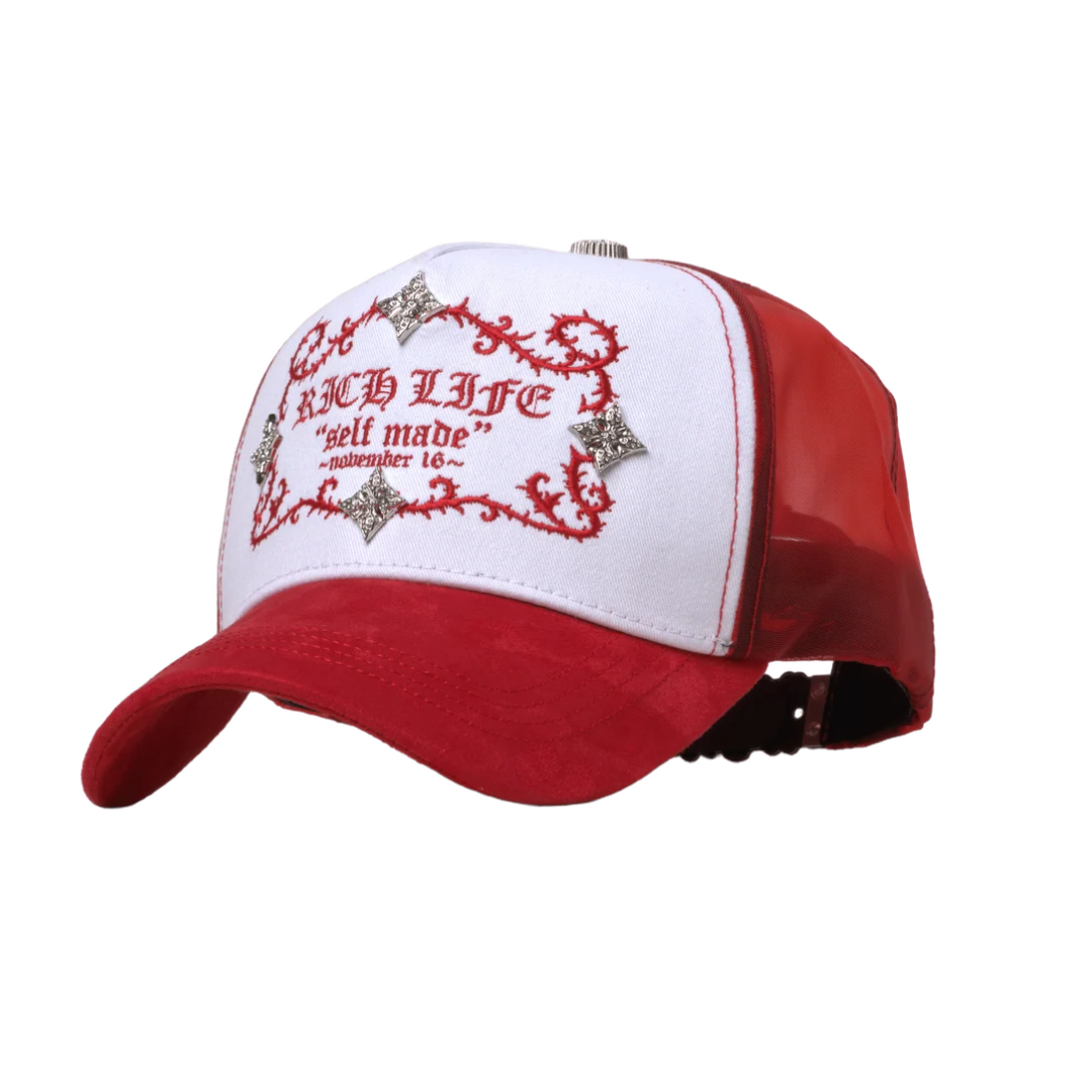 (PREVENTA) GORRA BARBAS HATS X RICO O MUERTO - RICHLIFE RED