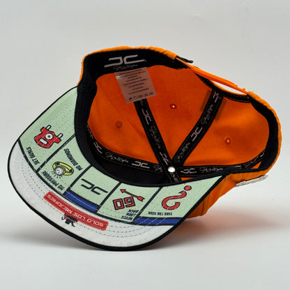 GORRA JC HATS - NEVER LOOK BACK NARANJA