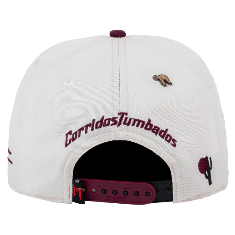 JC HATS - CT BONE/BURGUNDY