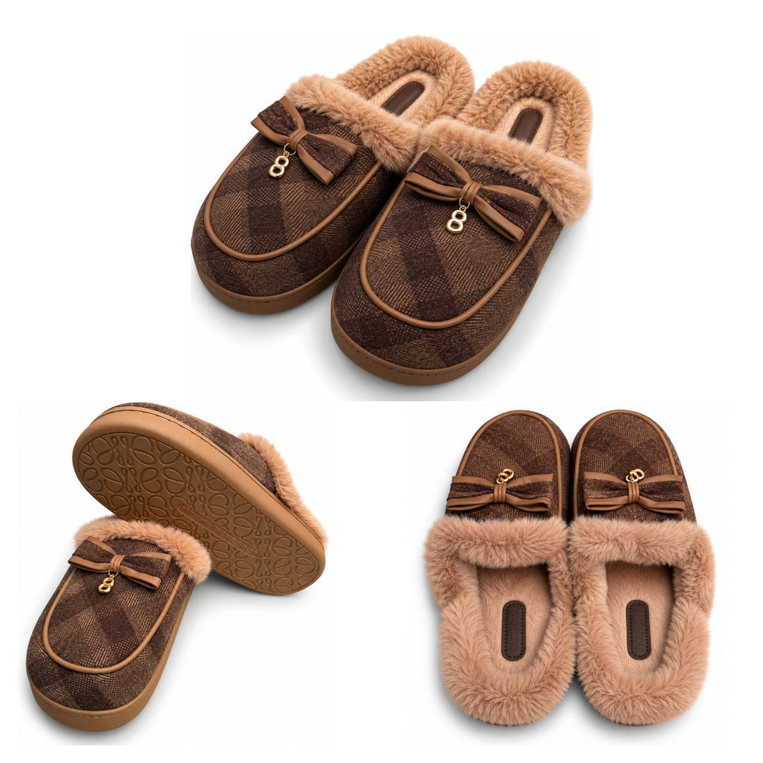 Pantuflas Royal Mocca Luxe  |DAMA FE092 listo