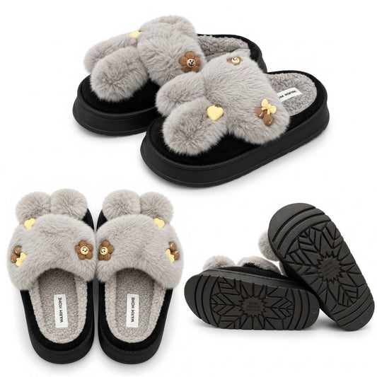 PANTUFLA DAMA BUNNY BLACK