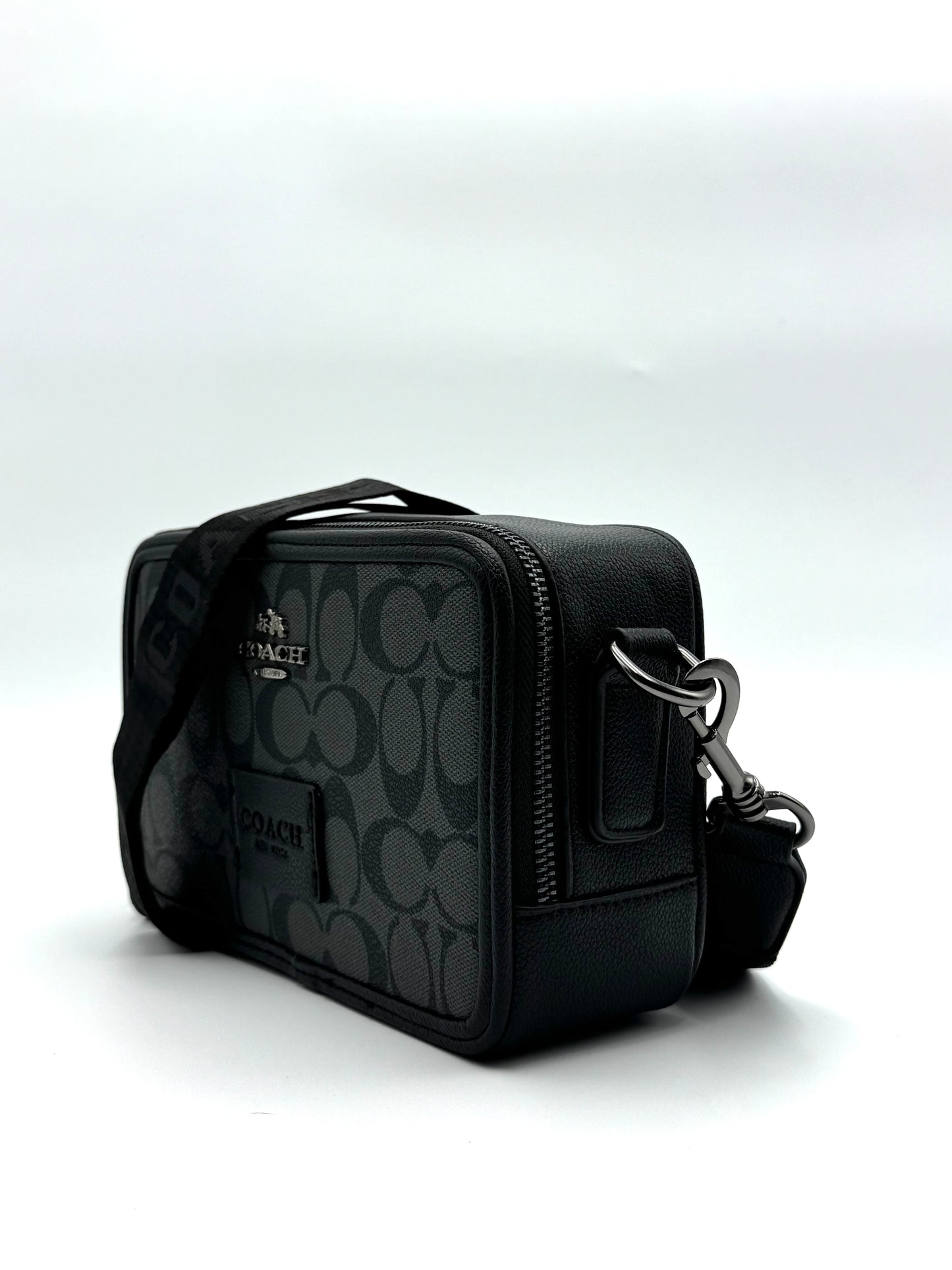 Bandolera Coach Min - Negro con gris