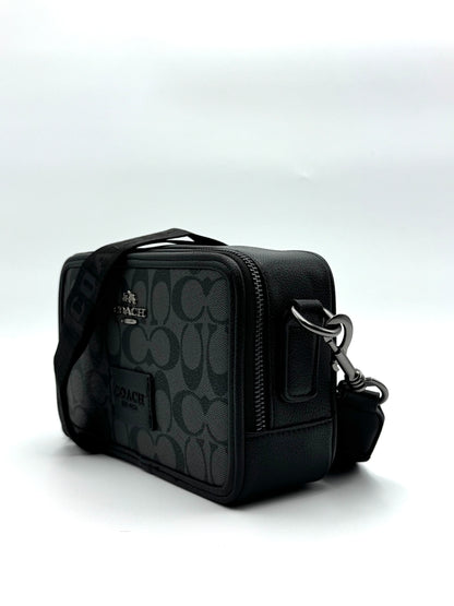 Bandolera Coach Min - Negro con gris
