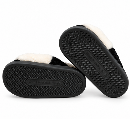 PANTUFLA DAMA PANDA NEGRO