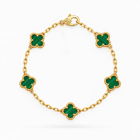 Van Cleef Mini Emerald Gold