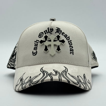 GORRA CASH ONLY - CROSSES BEIGE (CURVA)