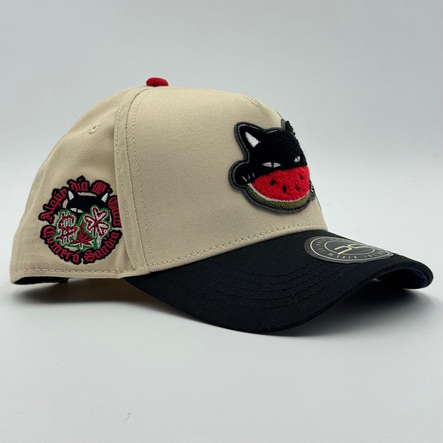 GORRA JC HATS - WATERMELON CAT BEIGE/BLACK
