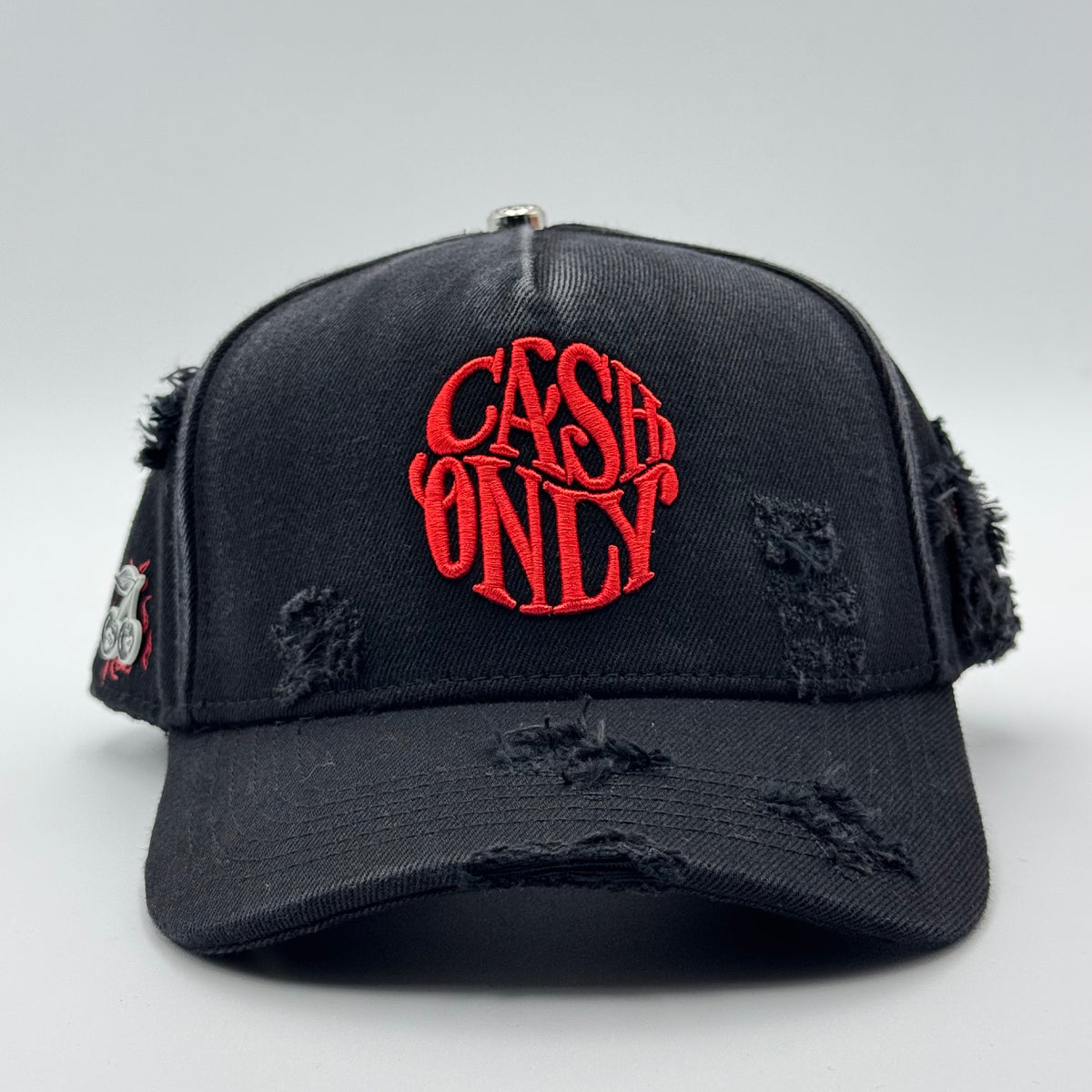 GORRA CASH ONLY - DENIM BLACK/RED (CURVA)