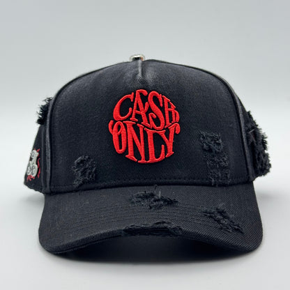 GORRA CASH ONLY - DENIM BLACK/RED (CURVA)