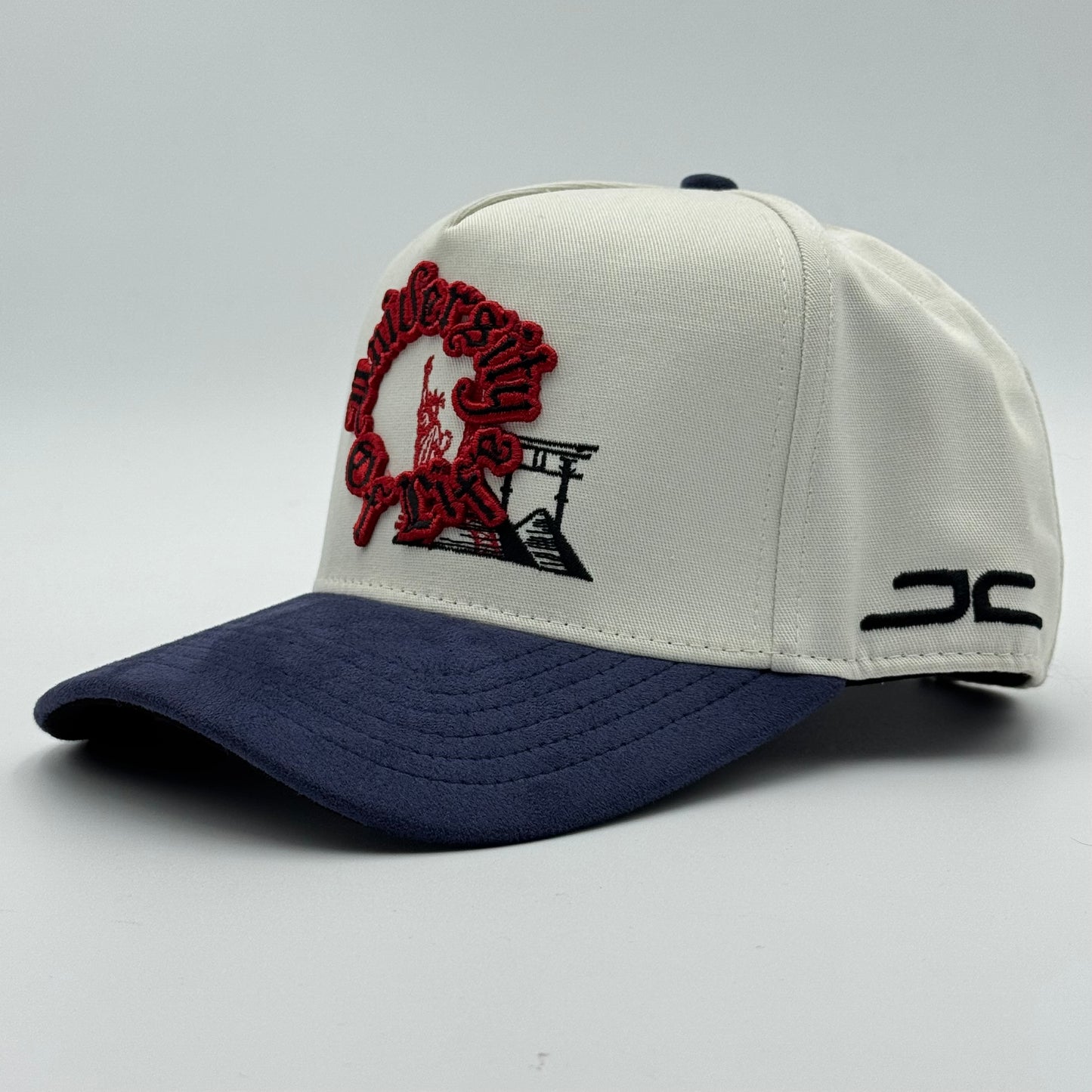 GORRA JC HATS - UNIVERSITY OF LIFE BEIGE NAVY