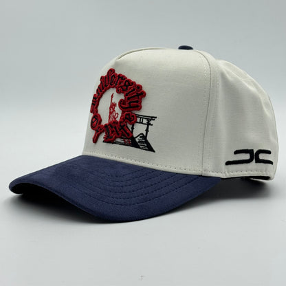 GORRA JC HATS - UNIVERSITY OF LIFE BEIGE NAVY