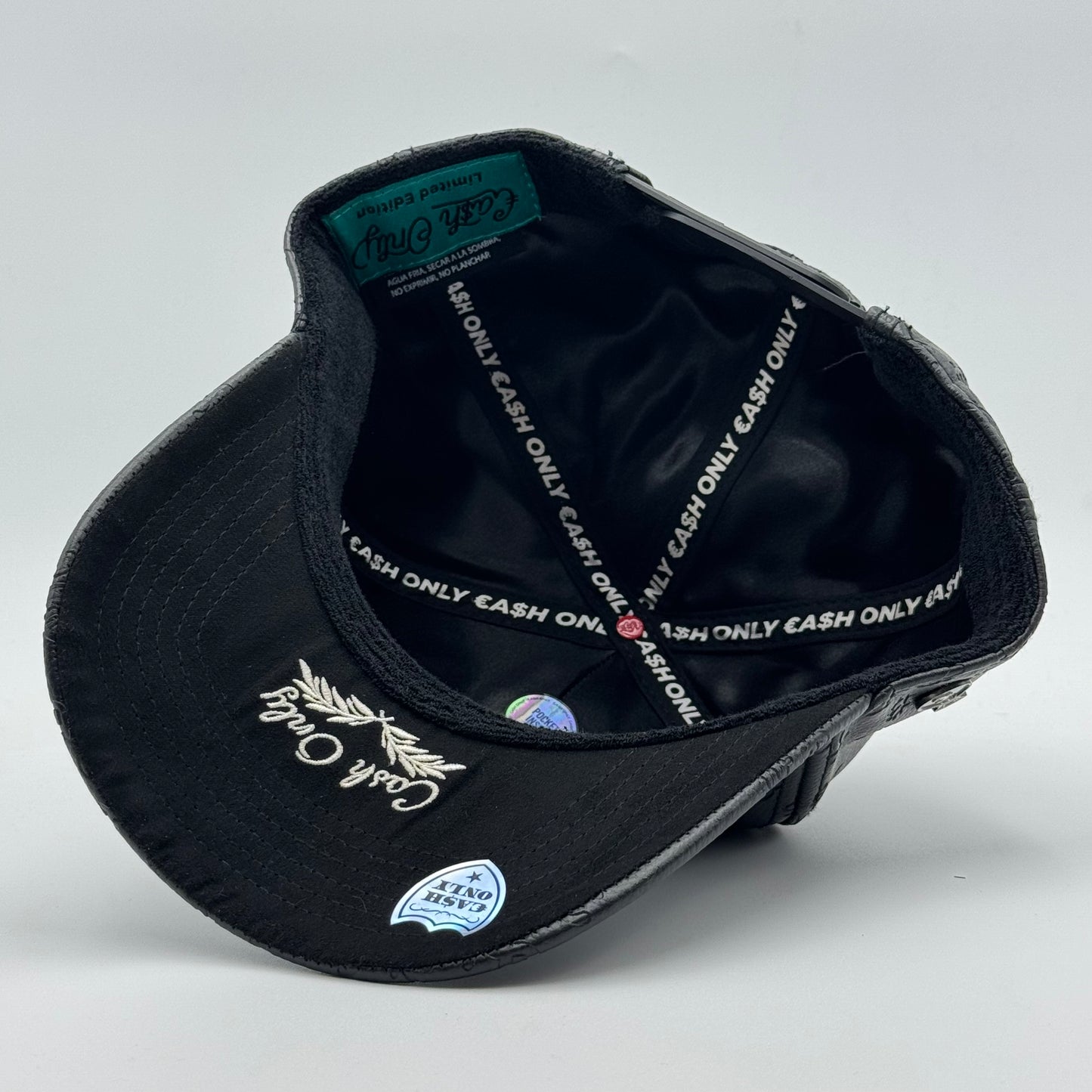 GORRA CASH ONLY - BLACK LEATHER NEW LOGO