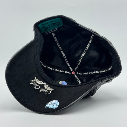 GORRA CASH ONLY - BLACK LEATHER NEW LOGO