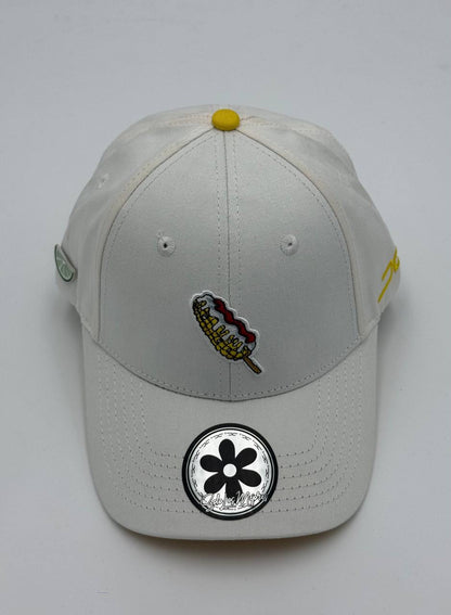GORRA JC HATS - ELOTE LOVER CURVA BLANCO/AMARILLO