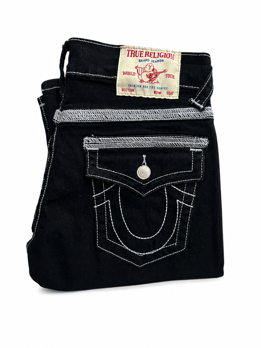 True Religion Black Super Stitch Denim