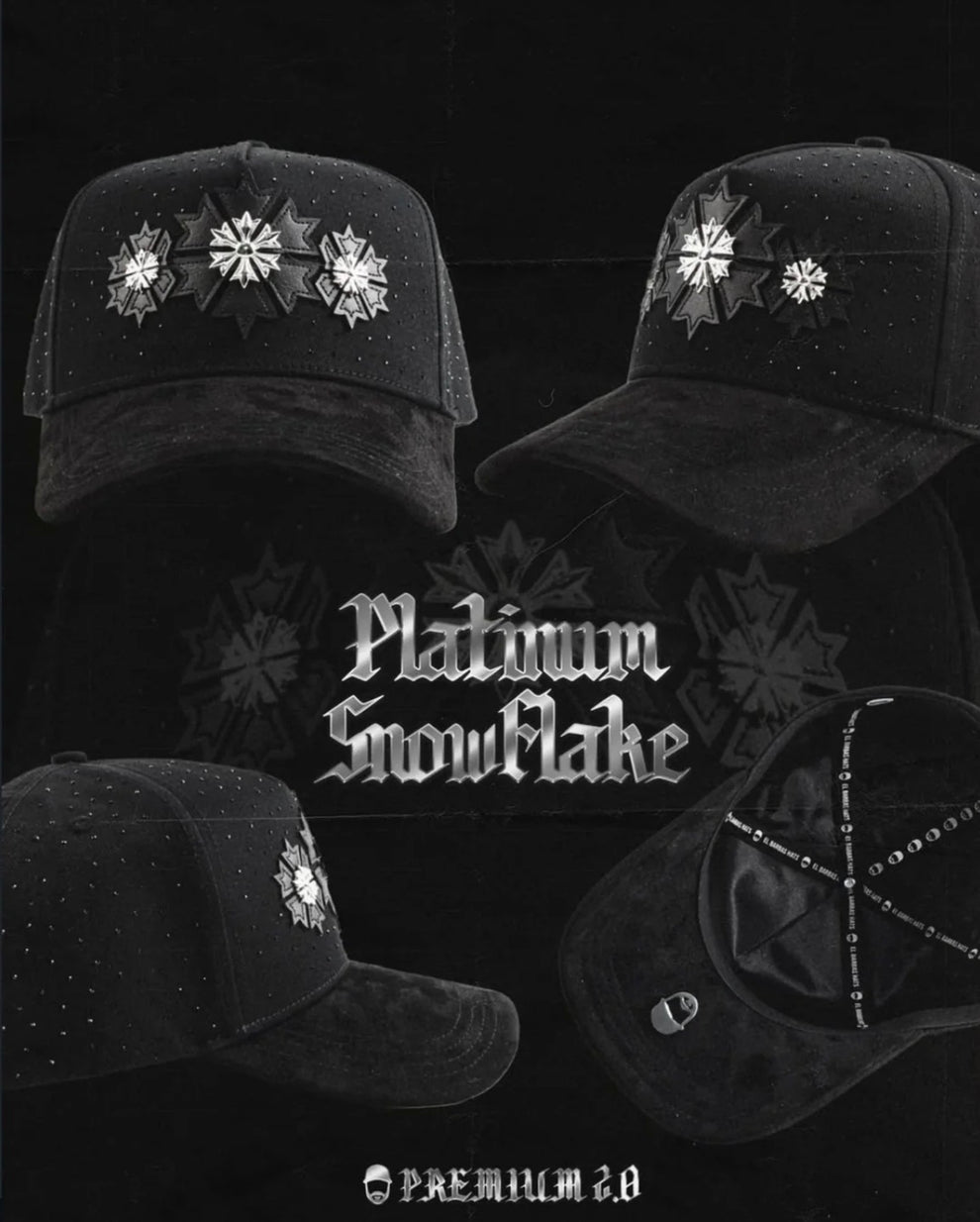 GORRA BARBAS HATS - PLATINUM SNOWFLAKE – THE KING MODA CAPS