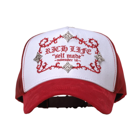 (PREVENTA) GORRA BARBAS HATS X RICO O MUERTO - RICHLIFE RED
