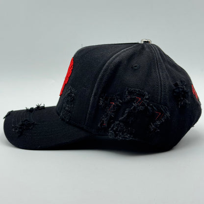 GORRA CASH ONLY - DENIM BLACK/RED (CURVA)