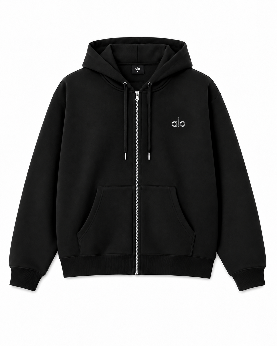 Hoodie zíper alo negra
